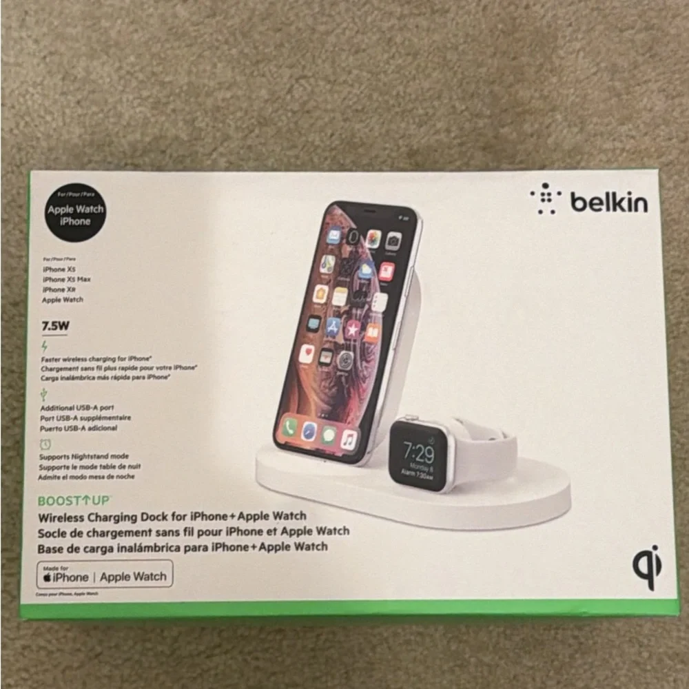 Belkin Boost↑Up White Wireless Charging Dock for iPhone + Apple Watch